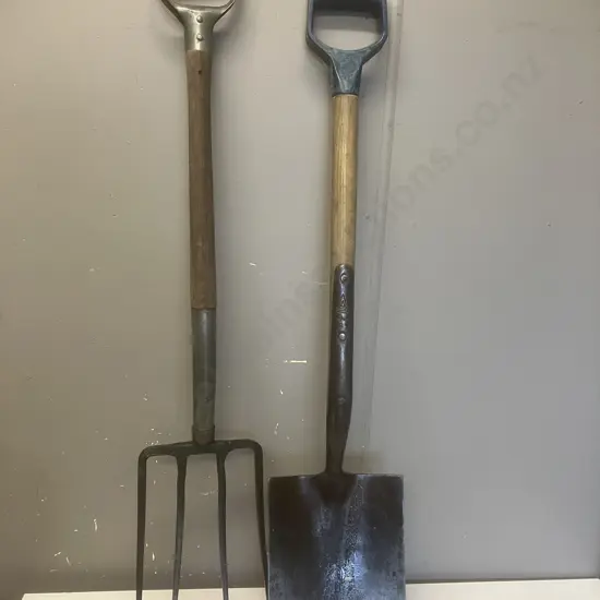 Vintage English Garden Spade & Garden Fork