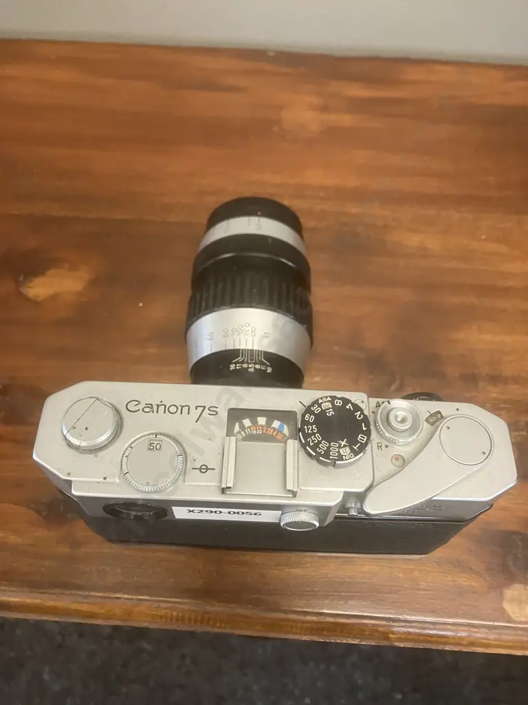 Canon 7s Rangefinder 35mm Film Camera #103920 With 135mm 3.5 Telephoto Soligor Lens LTM L39 - 1965-1967 Japan Image 1++