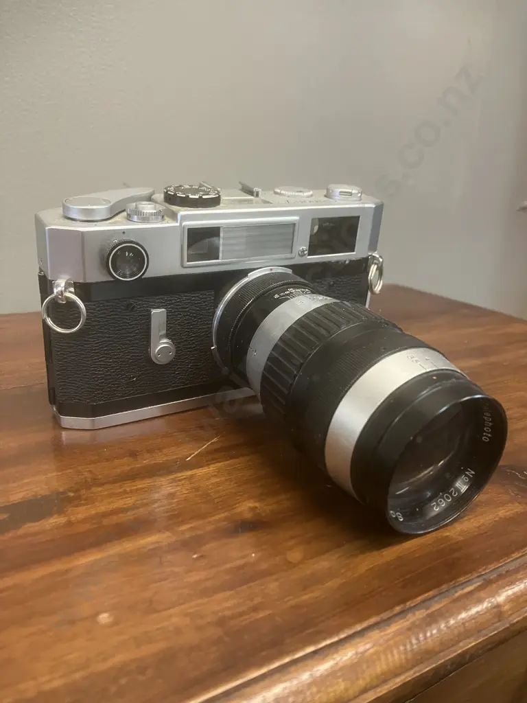 Canon 7s Rangefinder 35mm Film Camera #103920 With 135mm 3.5 Telephoto Soligor Lens LTM L39 - 1965-1967 Japan Image 1++