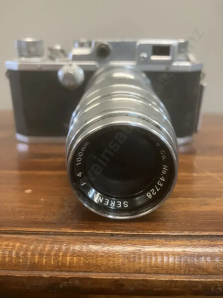 Canon Model IVSb Rangefinder Camera #80577 With 100mm f4 Canon Serenar LTM Lens #43728- Japan 1952 Image 1++