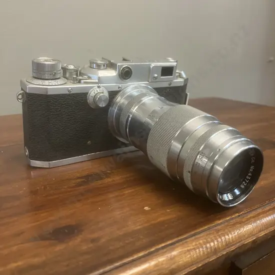Canon Model IVSb Rangefinder Camera #80577 With 100mm f4 Canon Serenar LTM Lens #43728- Japan 1952