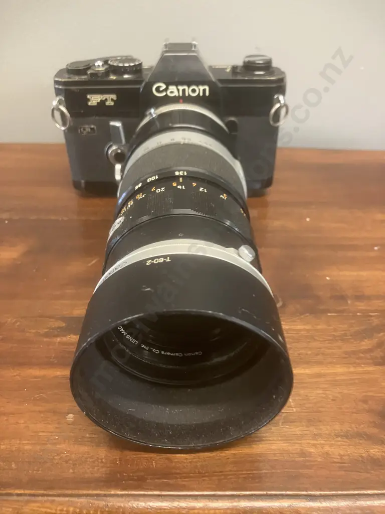 Canon FT QL 35mm SLR Film Camera #636583 Canon Zoom FL 55-135mm f/3.5 Lens #14829 (Later Version), Japan 1966 - 1972 Image 1++