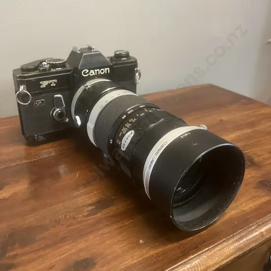 Canon FT QL 35mm SLR Film Camera #636583 Canon Zoom FL 55-135mm f/3.5 Lens #14829 (Later Version), Japan 1966 - 1972