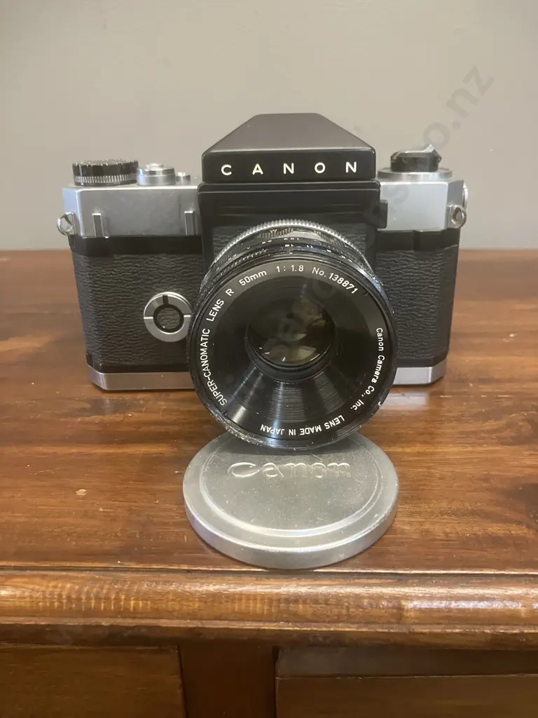 Canon Canonflex 35mm SLR Film Camera #21153 With a Canon Super-Canomatic 50mm f/1.8 Lens #138871 - Japan 1959 Image 1++