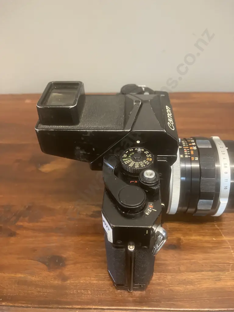 Rare Canon Speed Finder With A Canon F-1 35mm SLR Film Camera #157529 & Canon FL 50mm f/1.4 Lens, Japan 1971 - 1981 Image 1++