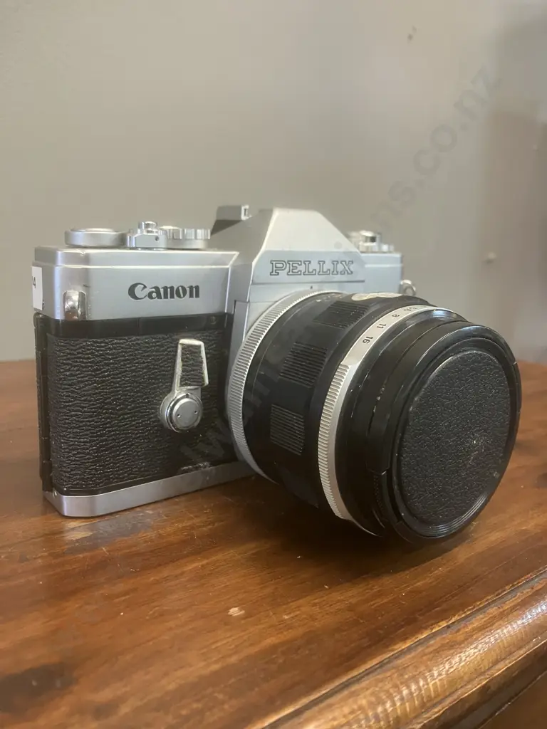 Canon Pellix 35mm SLR Film Camera #122274 & Canon FL 55mm f/1.2 Lens #14084, Japan 1965 Image 1++