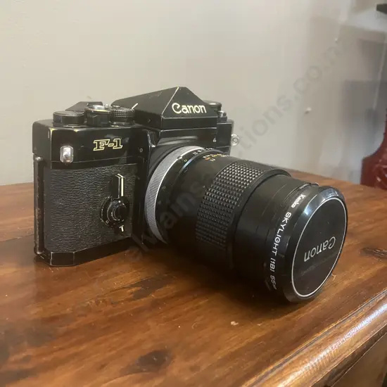 Canon F-1 35mm SLR Film Camera #253330 With a Canon FD 135mm f/3.5 S.C. Lens, Japan 1971 - 1981