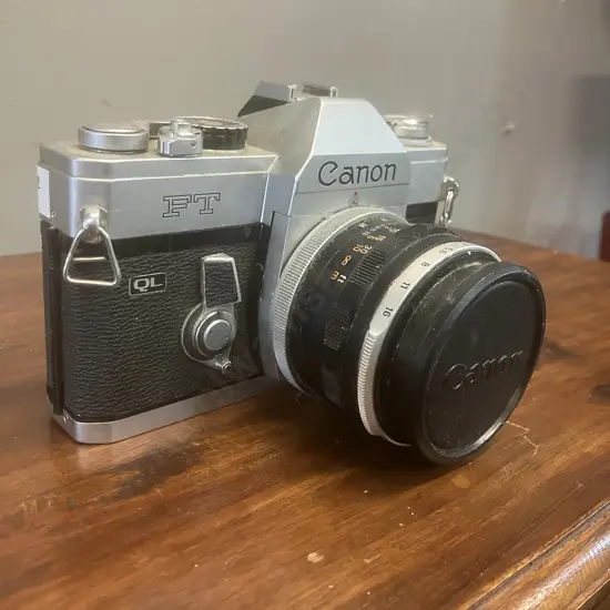 Canon FT QL 35mm SLR Film Camera #320892 With a Canon FL 50mm f/1.8 Lens #566338 (Early Version), Japan 1966 - 1972