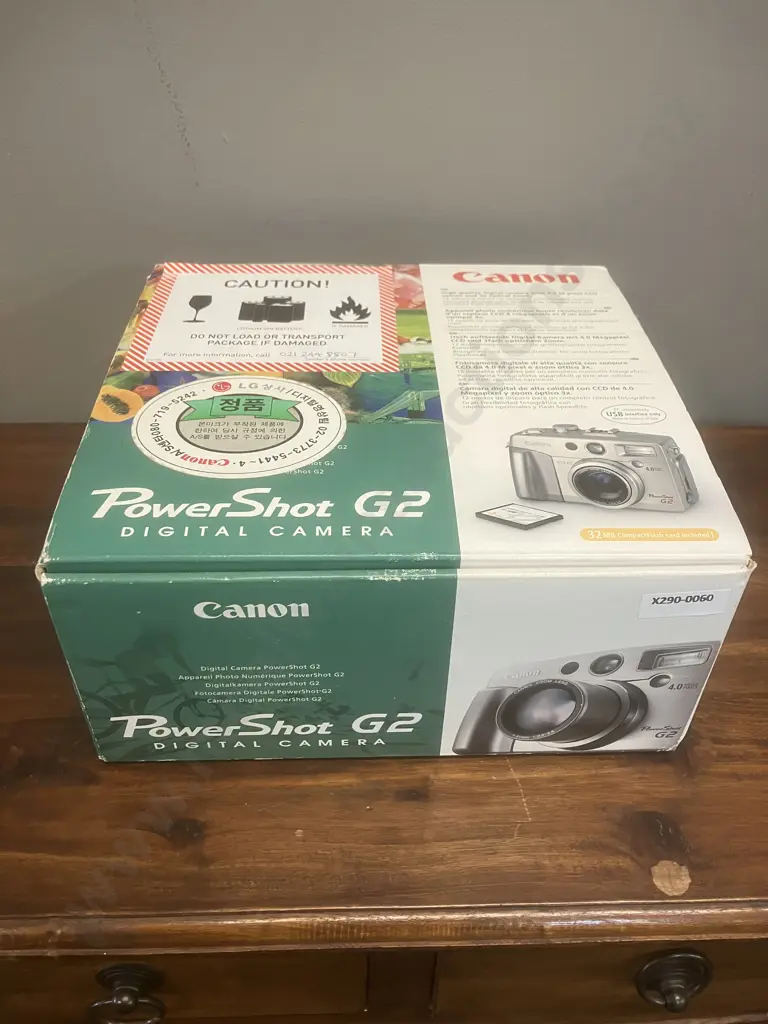 Canon PowerShot G2 4.0MP Digital Camera With Original Box, Manual, Charger, Original Strap & Wireless Remote. 2001 Japan Image 1++