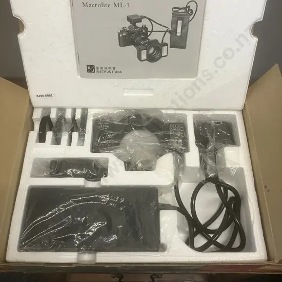 1970's Canon Macrolite ML-1 Vintage Electronic Flash System For Macro Photography With Original Box & Manual - Japan
