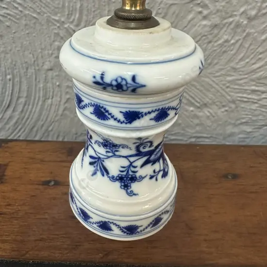 Vintage Meissen Porcelain Blue Onion Pepper Mill