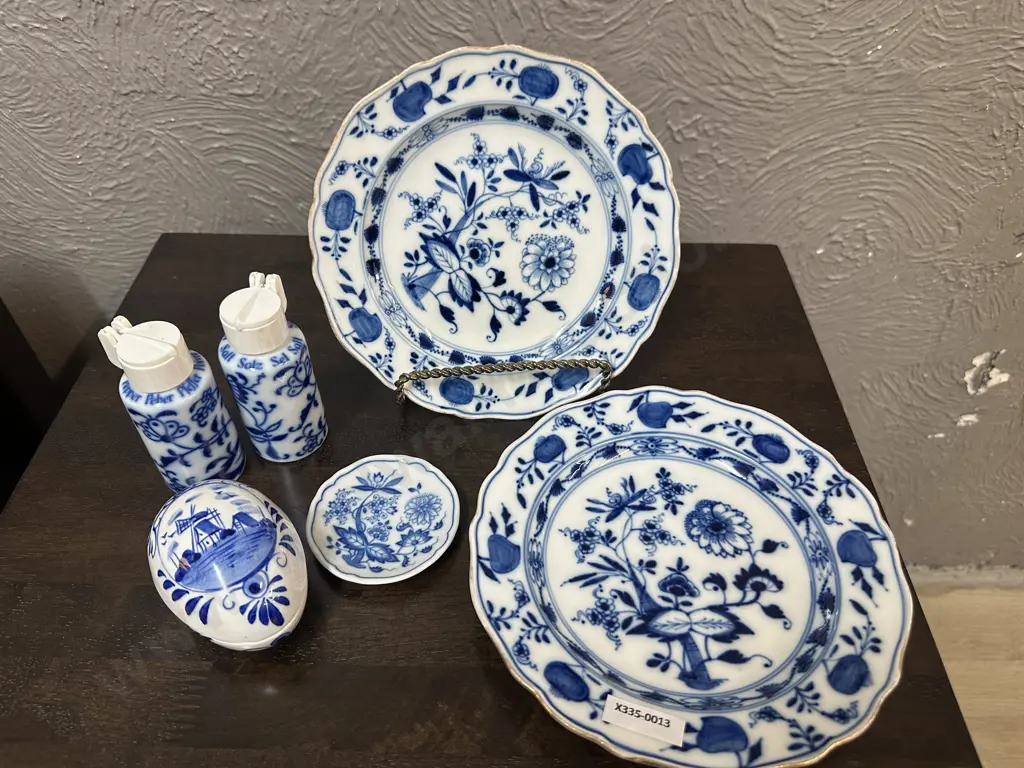 Vintage Meissen Blue Onion  Side Plates, Trinket Dish Etc Image 1++