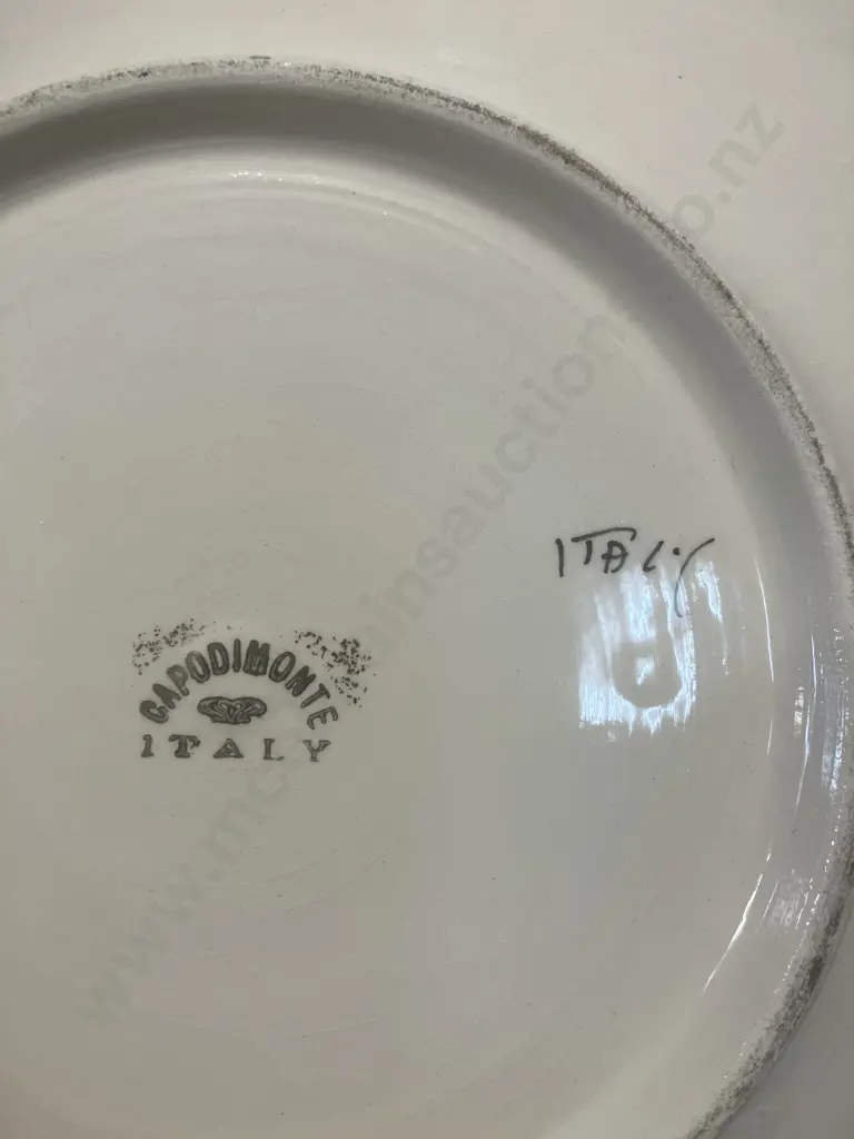 A Vintage Capodomonte Italy Cherub Wall Plate. Dia 27cm Image 1++