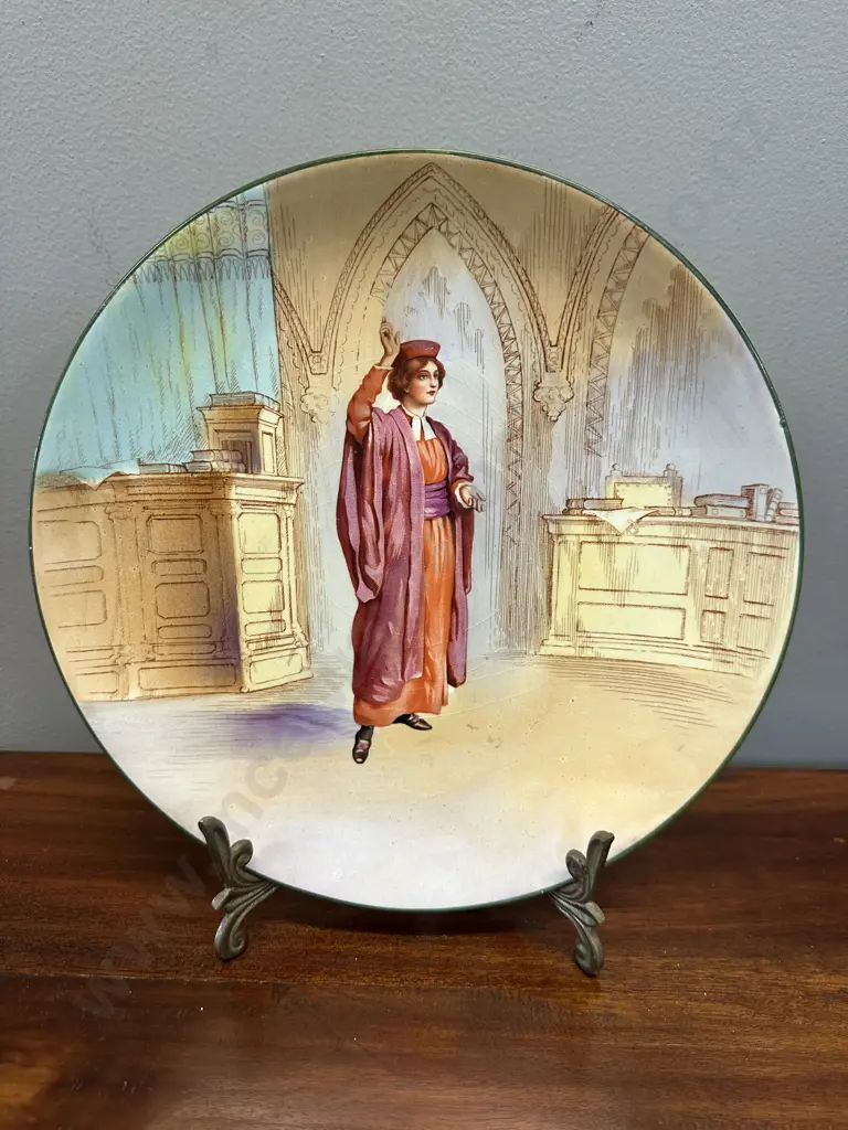 Rare Royal Doulton Shakespeare Series 'Portia' Plate Dia23cm. Image 1++