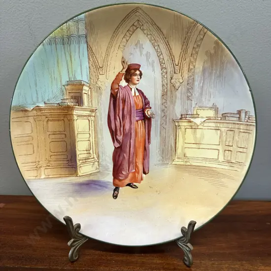 Rare Royal Doulton Shakespeare Series 'Portia' Plate Dia23cm.