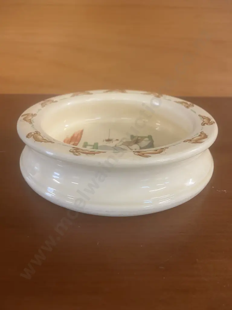 Rare Royal Doulton Bunnykins ‘Frightening Spider’ Porringer / Cereal Bowl With Barbara Vernons' Signature, c1937-1953. Image 1++