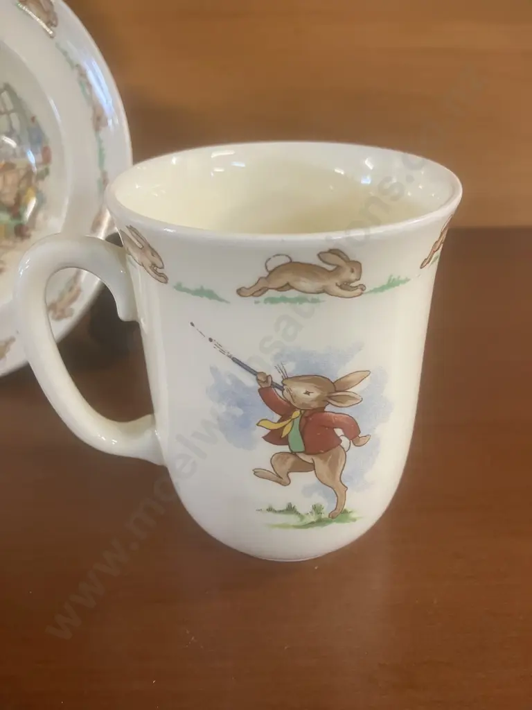 Vintage Royal Doulton Bunnykins Cup & Bowl Image 1++