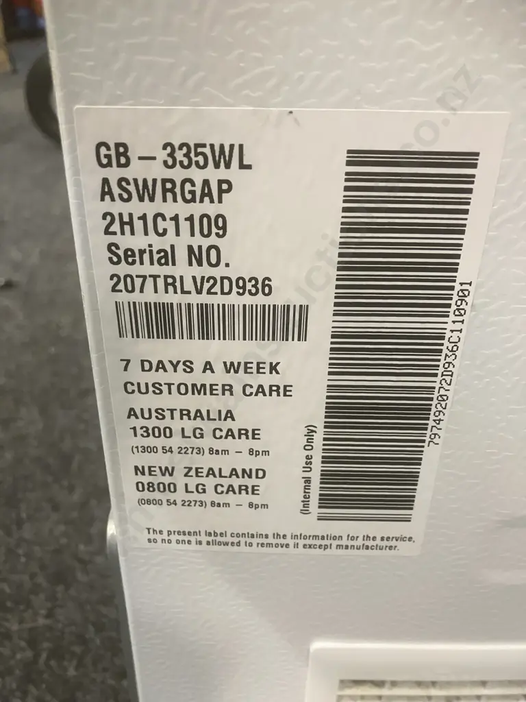 LG Fridge Freezer Model GB-335WL 335 Litre, White Image 1++