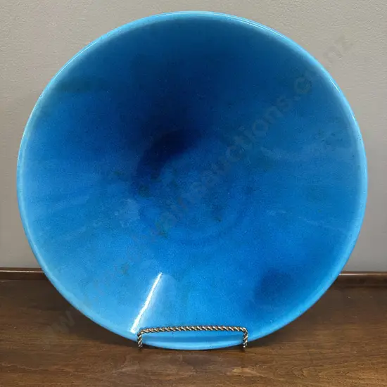 'The Garden Party' NZ Blue Circular Bowl Dia34cm.