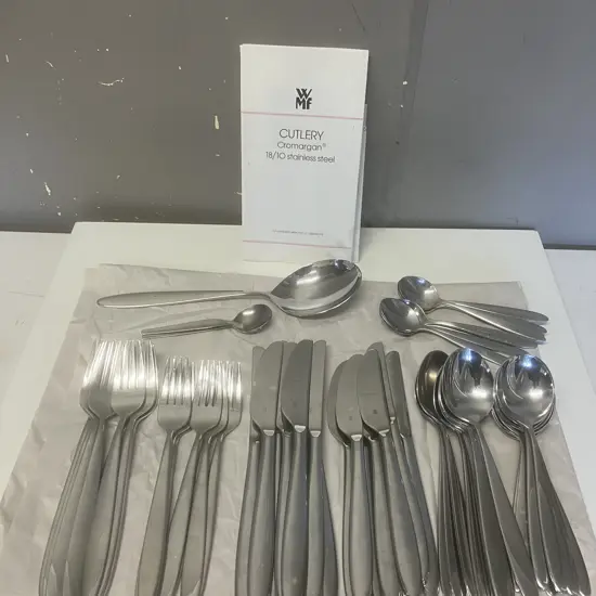 WFM German Cutlery - 8 Place Setting (59 Pieces), Cromargan 18/10 Stainless Steel. 1990's
