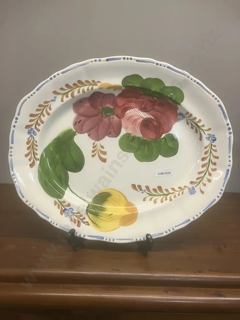 Vintage Simpsons Belle Fiore Chanticleer Ware Serving Platter - 1950-1960 England. 30.5 x 37cm Image 1++