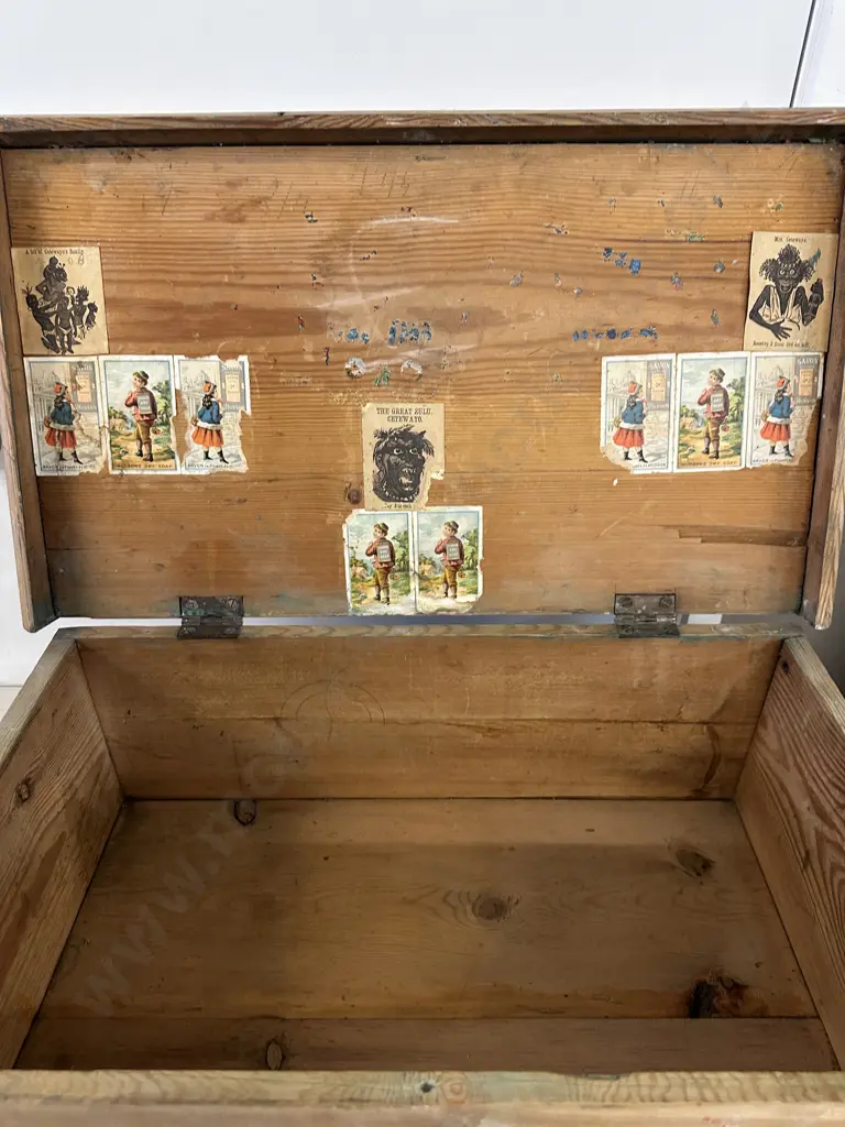Early 1900s Baltic Pine Chest H25 W69 D40cm. Image 1++