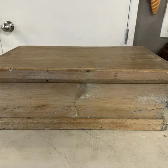 Early 1900s Baltic Pine Chest H25 W69 D40cm.