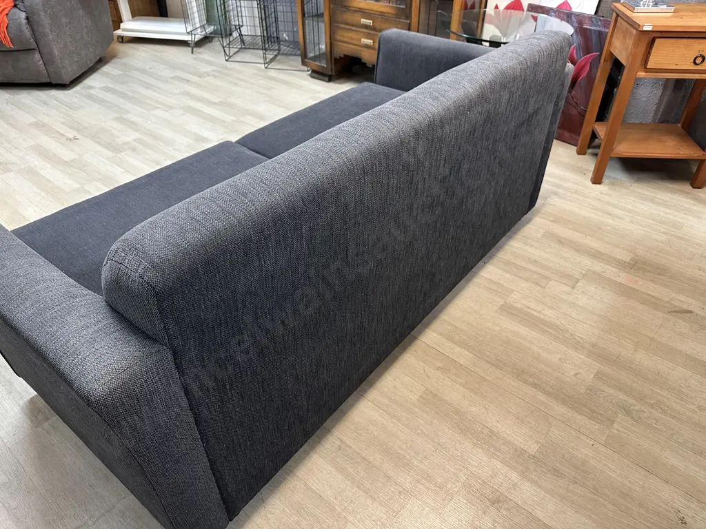 SOM'TOILE Grey 2-Seater Fold-Out Sleeper Sofa H76 W180 D76cm. Image 1++