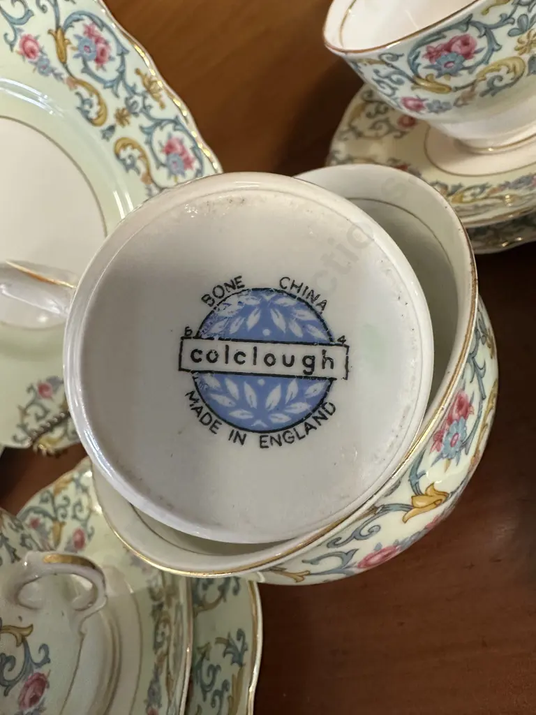 Vintage Colclough Part Tea Set Pink & Blue Flowers Image 1++