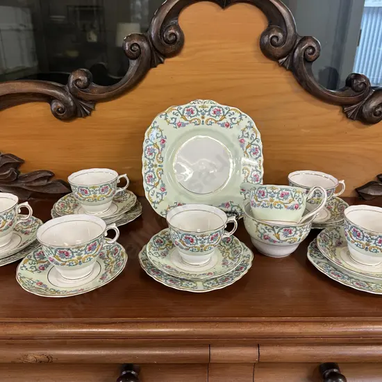 Vintage Colclough Part Tea Set Pink & Blue Flowers