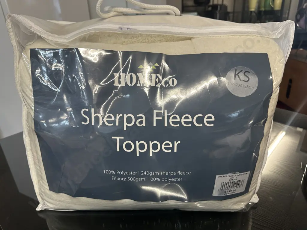 Home & Co Sherpa King Single Fleece Topper Image 1++