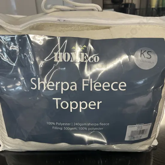 Home & Co Sherpa King Single Fleece Topper