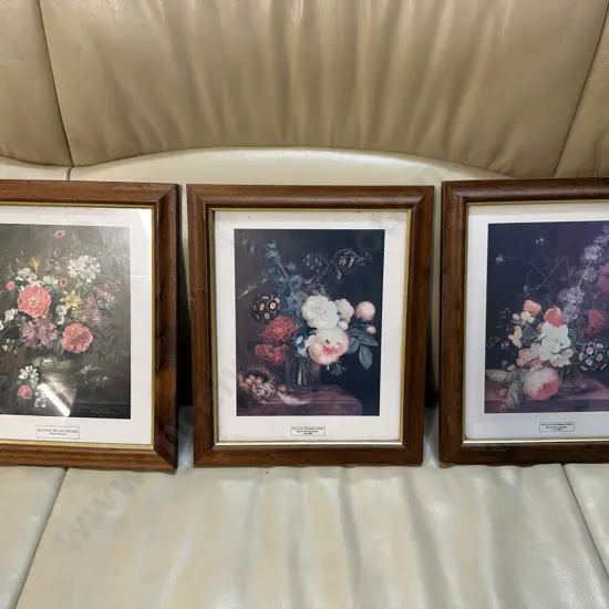 Selection Of Framed Vases Of Still Life Flowers