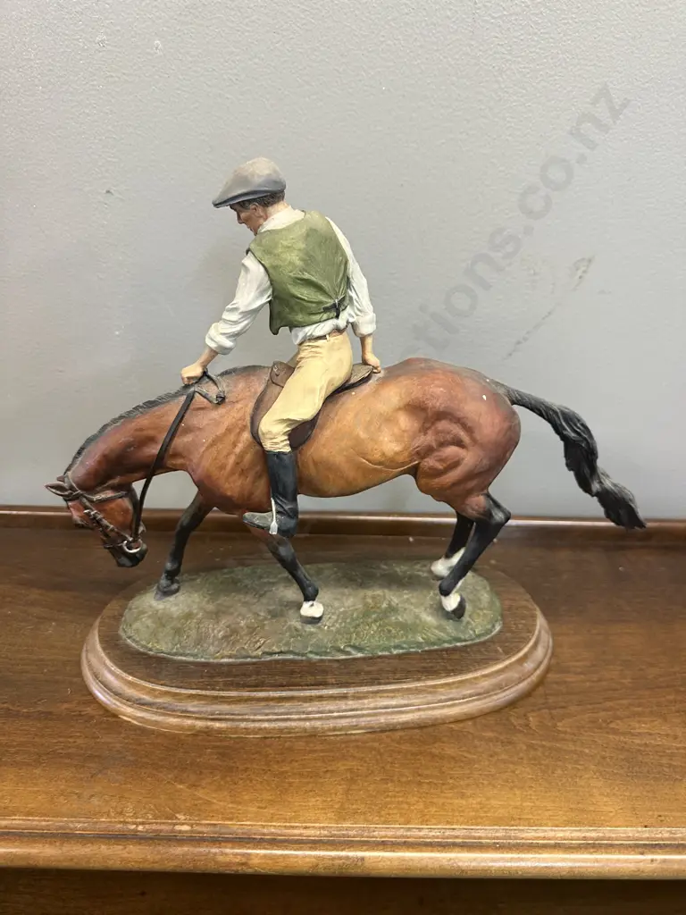 English Horse Figurine 'Dawn Excercise' H28cm W33cm. Image 1++
