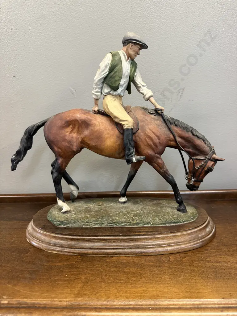 English Horse Figurine 'Dawn Excercise' H28cm W33cm. Image 1++