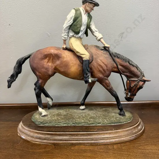 English Horse Figurine 'Dawn Excercise' H28cm W33cm.