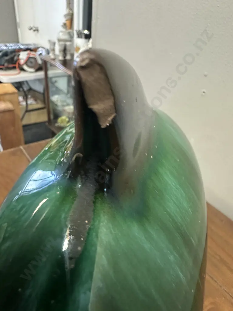 Vintage Blue Mountain Pottery Dolphin Figurine (af) 24x40cm. Image 1++