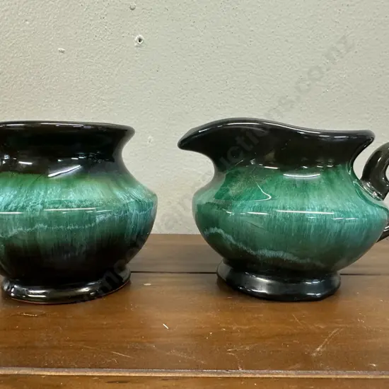 Vintage Blue Mountain Pottery Creamer & Sugar Bowl