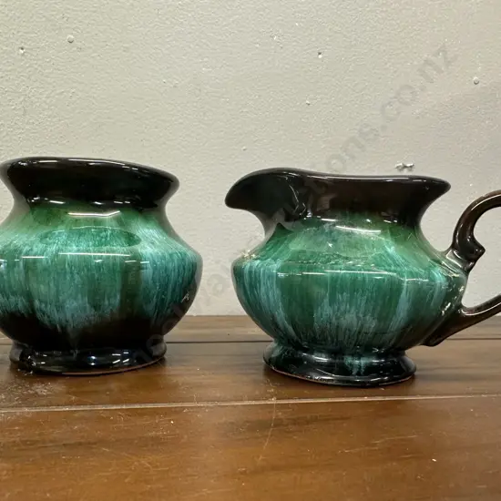 Vintage Blue Mountain Pottery Creamer & Sugar Bowl