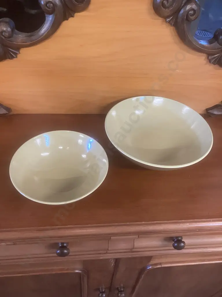 Pair of Vintage 1960's Crown Lynn Potteries Serving Bowls - Palm Springs by Dorothy Thorpe Image 1++