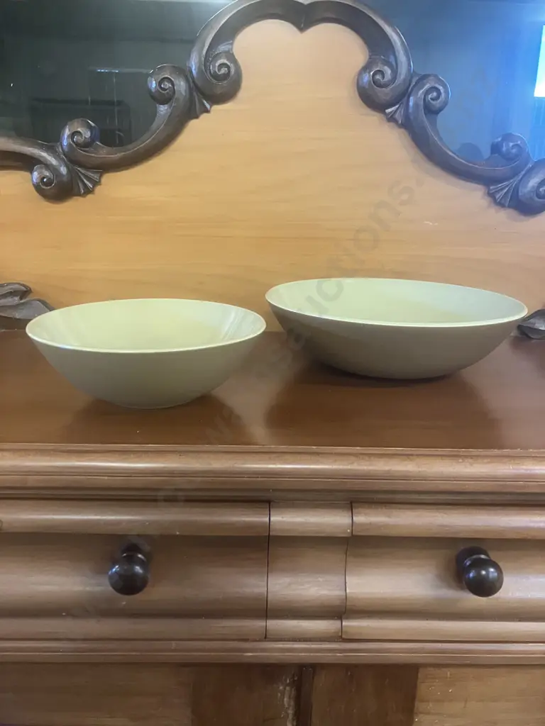 Pair of Vintage 1960's Crown Lynn Potteries Serving Bowls - Palm Springs by Dorothy Thorpe Image 1++