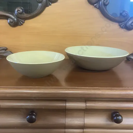 Pair of Vintage 1960's Crown Lynn Potteries Serving Bowls - Palm Springs by Dorothy Thorpe