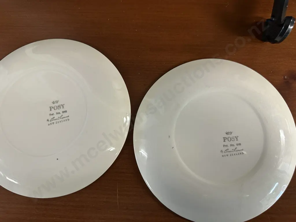 Crown Lynn 'Posy' Side Plates x2 Pattern # 910 Image 1++