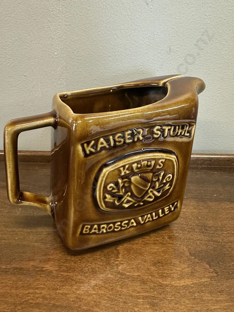 Vintage Kaiser Stuhl Wines & Brandy Ceramic Bar Jug By Elischer Pottery Image 1++