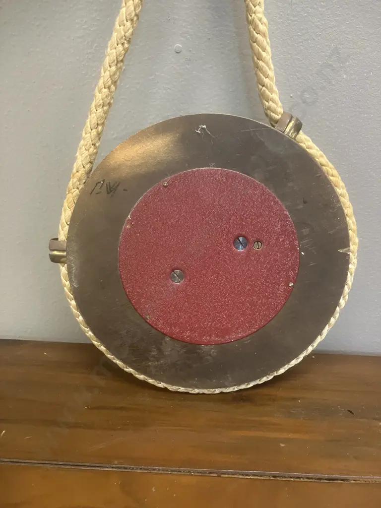 Art Deco German Barometer Weather Station With Rope Hanger Image 1++