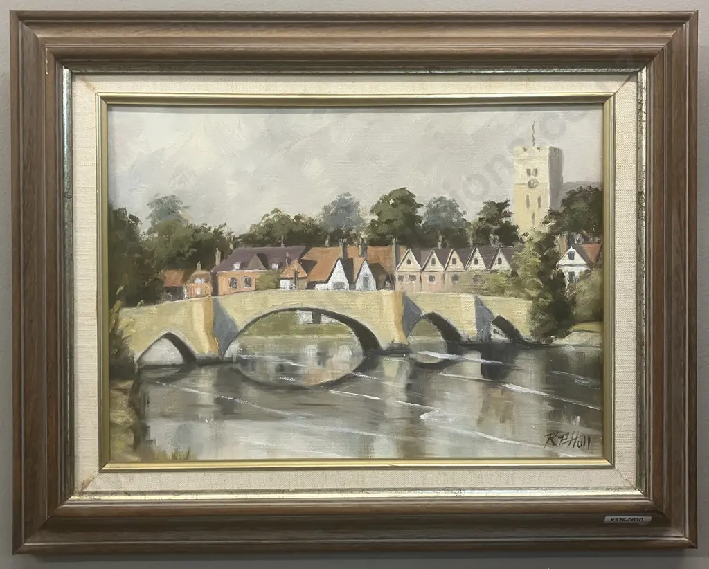 Reginald Phillip Hull (NZ) - "Aylesford Bridge Kent England" Acrylic, Signed (Lower Right), 36 x 46cm Image 1++