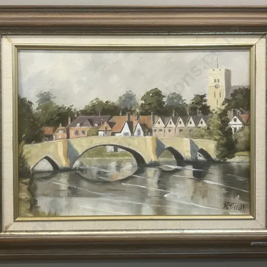 Reginald Phillip Hull (NZ) - "Aylesford Bridge Kent England" Acrylic, Signed (Lower Right), 36 x 46cm