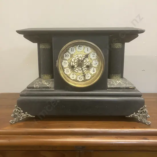 Authentic Late 19th–Early 20th Century Waterbury Clock Co. USA Mantel Clock