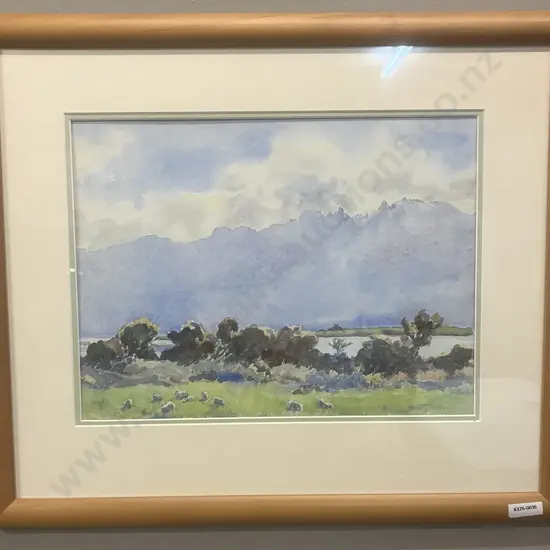 Dorothy Paterson "Wainui Bay Takaka" Watercolour, Signed (Bottom Right). 46 x 55cm, Artcare Framed & Matted