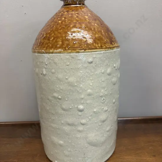 Vintage Two Toned Salt Glazed Stoneware Bottle/Flagon H42cm.